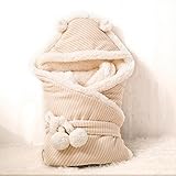Kflan Baby Wrap/Swaddle/Blanket Organic Cotton Dye-Free All Nature 0-6 Months 31x31 by Kflan
