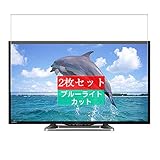 2枚 Sukix ブルーライトカット フィルム 、 SHARP シャープ 32V型 液晶 テレビ AQUOS LC-32W25 向けの 液晶保護フィルム ブルーライトカットフィルム シート シール 保護フィルム（非 ガラスフィルム 強化ガラス ガラス ）