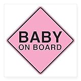 CafePress – Baby on Board Squareステッカー3 " x 3 " – Squareバンパーステッカー車デカール、3 " x3 " ( Small )または5 " x5 " 
