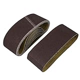 uxcell 研磨ベルト サンドペーパー アブレシブ ダークブラウン 40グリット 10個