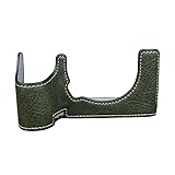 KOOLRIVER・For ソニー α7V ケース カメラケース PUレザーハーフケース ハーフカバー 保護ケース シンプル 傷つき防止 カバー α7 V ILCE-7M5 LCE-7M5M 7M5 7M5M(グリーン)