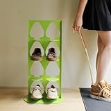 SHOE TOWER（シュータワー）４足（グリーン色）　　　　　　　　　　　　　　　　　【靴箱】【玄関収納】【靴】【積み上げる】【デザイン雑貨】【玄関収納】【シューズラック】