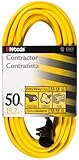 Woods 982554 50-Feet 12/3 SJTW High Visibility Extension Cord, Yellow by Woods