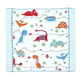 今治タオル きょうりゅう 片面ガーゼ ベビータオル isso ecco (ハンドタオル, ブルー)