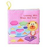 Domybest 1pcs ベビー布本 子供用 キューブ布本 知育玩具 2歳以上 4色 知性発達 言語啓蒙 視覚刺激 お祝い ギフト 誕生日 記念日 出産祝い