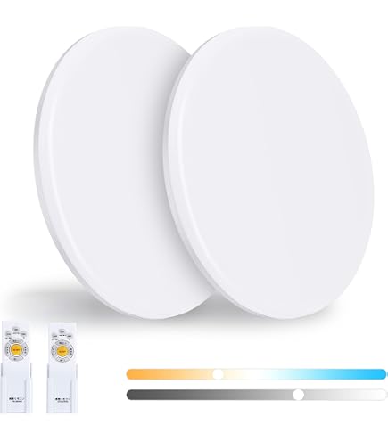 Amazon.co.jp : LEDシーリングライト 8畳最大輝度38W 4800LM 二個