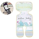 ベビーカーシートクッション ベビーカー冷感シートクール ベビーカーチャイルドシート クッション 接触冷感 マルチシート 吸汗 メッシュ 通気性 夏 折り畳み3D設計 メッシュ 天然素材 収納 温度対策