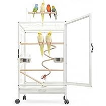 Amazon | TUIYIDUO 鳥かご 大型 鳥ケージ 46*46*77cm バード