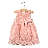 Baby Nest ベビードレス 赤ちゃんワンピース ノースリーブ レース ピンク 24-36M