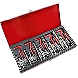 131PCS ネジ山修正セット リコイルヘリサートキット M5 M6 M8 M10 M12 車 バイク ネジ山 ネジ穴 補修 修復 修正キット A