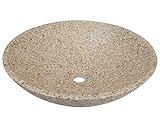 MR Direct 850T Granite Vessel Sink, Tan [並行輸入品]