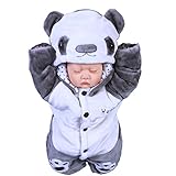 Cozy Maker（C&M）ベビー服 赤ちゃん 服 ベビー 男の子 女の子 新生児 生まれたてBABYへロンパース＆カバーオール アウター フード付き 出産祝い 防寒 ふわモコボア 動物 防寒着 パ