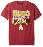 NCAA Arizona State Sun Devils Baseball Bats半袖快適カラーTシャツ、レンガ、M