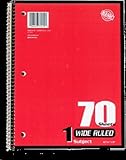 Norcom 1 Subject 70 Sheet Wide Ruled Notebooks Bundle of 3 Notebooks in one order [並行輸入品]