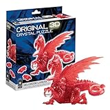 BePuzzled Original 3D Deluxe Crystal Red Dragon Puzzle (56 Piece)