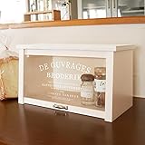 BREA 日本製 ブレッドケース ガラス扉 パンケース (ホワイト)