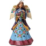 Jim Shore for Enesco Heartwood Creek Angel with Butterfly in Glass Figurine, 9.25"