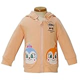 2018年 春物 アンパンマンガール 裏毛 ドキコキ ジップアップパーカー Anpanman Girl オレンジ◇95cm