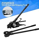 ZONEPACK 32mm手動スチールストラップマシンマニュアルシーレスコンビネーションツールスチールストラップ用スチールベルトパッキングマシンバンディング