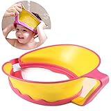 シャンプーハット シャワーキャップ シャワー用防水帽　ベビー　キッズ　子供用　耳のシールド付き　サイズ調節可能 (イェロー)