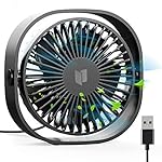 扇風機USB 卓上扇風機 携帯扇風機 ミニ扇風機【2019最新版】小型 超静音 超強風 3段階風量調節 360度角度調整 空調補助 熱中症対策 コンパクト 持ち運びに便利 卓上ミニファン (ブラック)