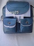 AUTHENTIC COACHカバン METALLIC BLUE GRAIN LEATHER MICKIE [並行輸入品]
