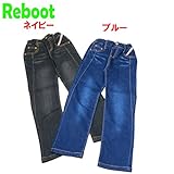 Reboot(リブート) デニム「ワンポイント」ロングパンツ 【1603】【C】 140 ブルー(BU)