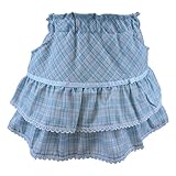 2段フリル スカパンタイプ スカート キッズ ガールズ 卒園式 入学式 fo-63015 130cm サックス