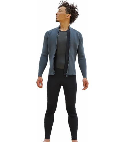 Amazon | ANDNEWYOU ロングジョン 長袖タッパー 3/2 2ピース ウェット