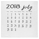 モダンバーラップ Modern Burlap おくるみ 1枚 オーガニック コットン モスリン スワドル ブランケット カレンダー JULY 2018