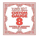 アーニーボール ERNIE BALL 1008 PLAIN STEEL ギター用バラ弦×6本