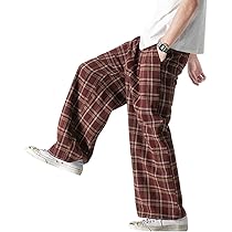 チェック柄 ルーズ パンツ カジュアル スラックス 韓国 nr8395 ALMO パンツ チェック柄ルーズワイドレッグパンツ(NEZ) メンズ