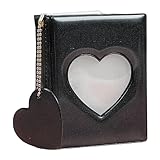 Plus Nao(プラスナオ) アルバム ポケット式 コレクトブック トレカ カードケース カード入れ 推し活 収納 推し カラー ハート 窓 ミニサイ - ブラック