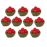 【ノーブランド品】ドールハウス ミニチュア　リンゴバスケット　　ガーデン 風景 装飾品 アクセサリー 庭の装飾 マイクロ １０個