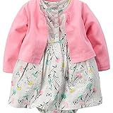 カーターズ Carter's ボディスーツ ワンピース & カーディガン 綿ジャージー100% 2点セット 2-Piece Bodysuit Dress & Cardigan Set 9M (67-7