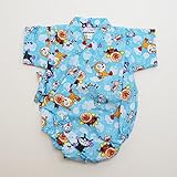 アンパンマン 甚平ロンパース 70ｃｍ/80ｃｍ 総柄 TA9841 (70cm, サックス)