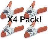 Lot of 4 - 6" inch Clamp Large Heavy Duty Spring Metal - 3 inch Jaw opening [並行輸入品]