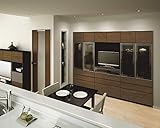大建工業 収納 MiSEL DINING PLAN17  開口2400mm FLK-HS017HW1 ウォールナット柄/ブラック 幅2400×奥行470×高さ1975mm スタイリッシュ ファニチャー