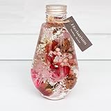 《 単品 ハーバリウム フラワー ギフト 》 ピンク 植物標本 おしゃれ インテリア プレゼント ランプ型