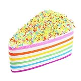 anshinto Squishyレインボーケーキパン電話ストラップSlow Rising Bunチャームおもちゃ One Size クリア