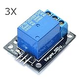 ILS - 3 pieces 5V Relay 5-12V TTL Signal 1 Channel Module High Level Expansion Board For Arduino