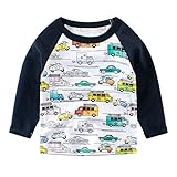 Cutelove　Tシャツ　車柄　コンビネーションしやすい　長袖　ロングスリーブ　男の子　ボーイズ　ベビー　赤ちゃん　幼児　秋　可愛い　ファッション　カジュアル　普段着　韓国　4色