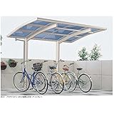 サイクルポート YKK ap　レイナポートグラン　ミニ　22-21　ポリカ屋根　ハイルーフ基本セット 『サビに強いアルミ製 家庭用 自転車置き場 屋根』 　カームブラック