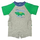 Little Wonders Infant Boys Little Chompers Alligator Romper Nb カラー: グレー
