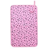 赤ちゃんにやさしい安心おむつ替えマット（日本製）　水玉音符のハーモニー（ピンク）　B0801500　日本製