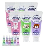 LION ライオン 歯磨き粉 チェックアップkodomo コドモ ６本セット(ストロベリー・アップル・グレープ) おまけサンプル5g+６本付き