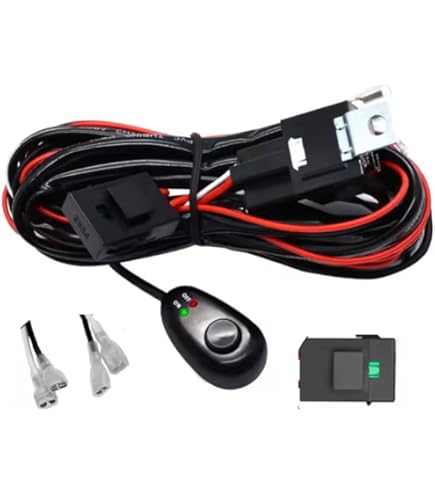 Amazon.co.jp: LEDライトバー配線ハーネスキット4リード12Vオンオフ