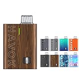 ユーウェル ハボック Havok R Pod System Kit 950mAh 3ml 電子タバコ Vape ベイプ スターターキット ニコチンフリー (Brown Wood)