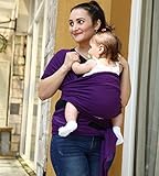 Aigoo ソフトで快適なベビースリングストラップ、パープル