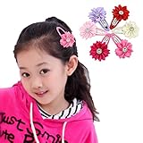 HBF 6点セット キッズ ヘアアクセサリー ヘアクリップ ヘアピン 髪飾り 髪留め 花 かわいい 蝶結び リボン キッズ 子供 誕生日 飾り パーティ 記念日